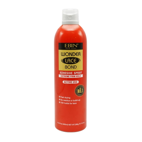 Ebin New York Wonder Lace Bond Adhesive Melting Spray Extreme Firm Hold Active Use