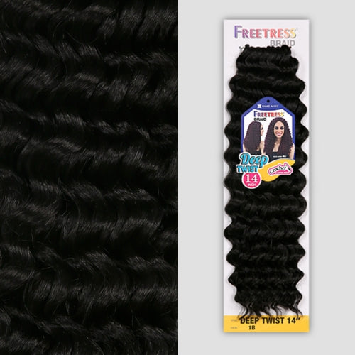 FreeTress Synthetic Hair Crochet Braids Deep Twist 14"